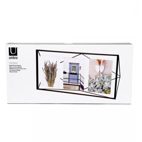 Cornice Multifoto Umbra Exhibit - Per Parete, 5 Cornici Su Barra Metallica, Nero - Foto 7