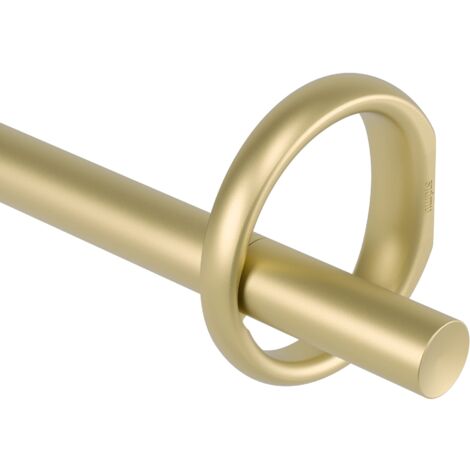 Umbra Ringlet Asta per Tende da 1 Pollice, Include 2 finali, staffe e Hardware abbinati, Acciaio Inossidabile, Oro, 1 Inches