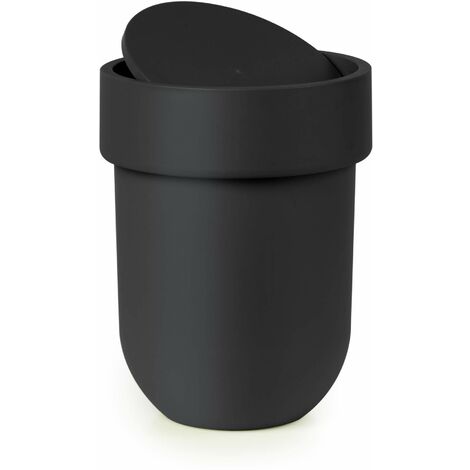 Umbra Touch Cestino per la spazzatura con coperchio, 6 L, Nero
