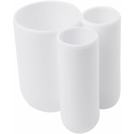 Umbra Touch Portaspazzolini, Bianco, 3 ½ x 3 x 4 inches