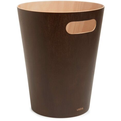 Umbra Woodrow Cestino della spazzatura, capacità 7,5 L, Faggio Europeo, Espresso