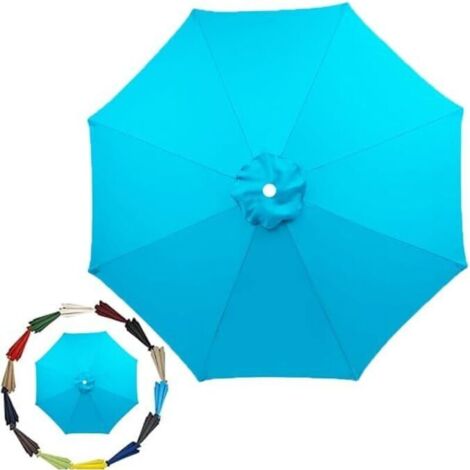 Umbrella Cloth Patio Replacement Canopy, 6 Ribs 8 Cover for Garden, .5ft 8ft 9ft 10ft Top Cover(Red,200cm/6. 6Ribs)(Green,200cm/6.5ft 6Ribs)
