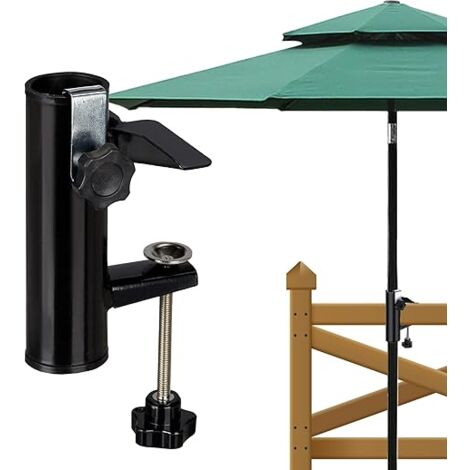 Umbrella holder for balcony railing umbrella holder for balcony umbrella clamp holder for umbrella table accessories fixing for balcony, terrace or table - balcony umbrellas with pole up to Ø 19-38 mm