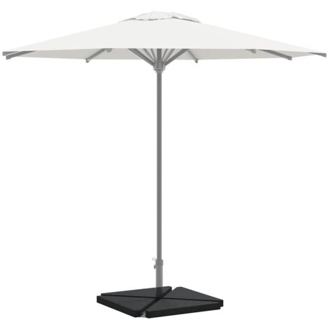Umbrella Weight Plates 4 pcs Black Granite Triangular 14 kg vidaXL