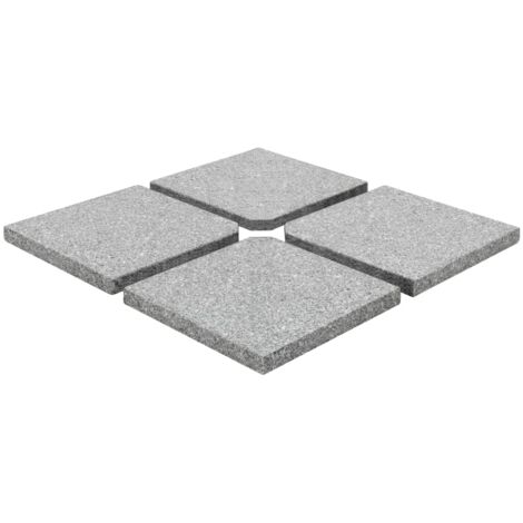 Umbrella Weight Plates 4 pcs Grey Granite Square 100 kg vidaXL