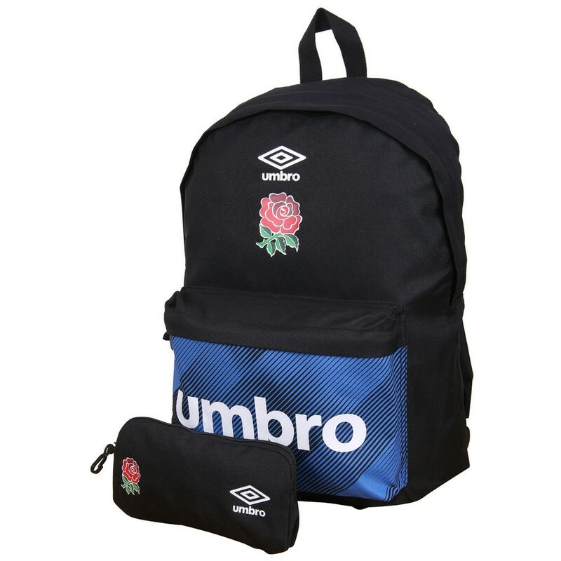 Umbro Back To School England Rugby Backpack Set (M) (Black/Peony) - Black/Peony