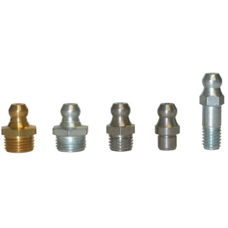 UMETA ENGRASADORES HIDRÁULICOS RECTOS DIN 71412 TIPO H1 MEDIDAS R.3/8-24 SAE x L.15 x Ø11 acero (25 uds)