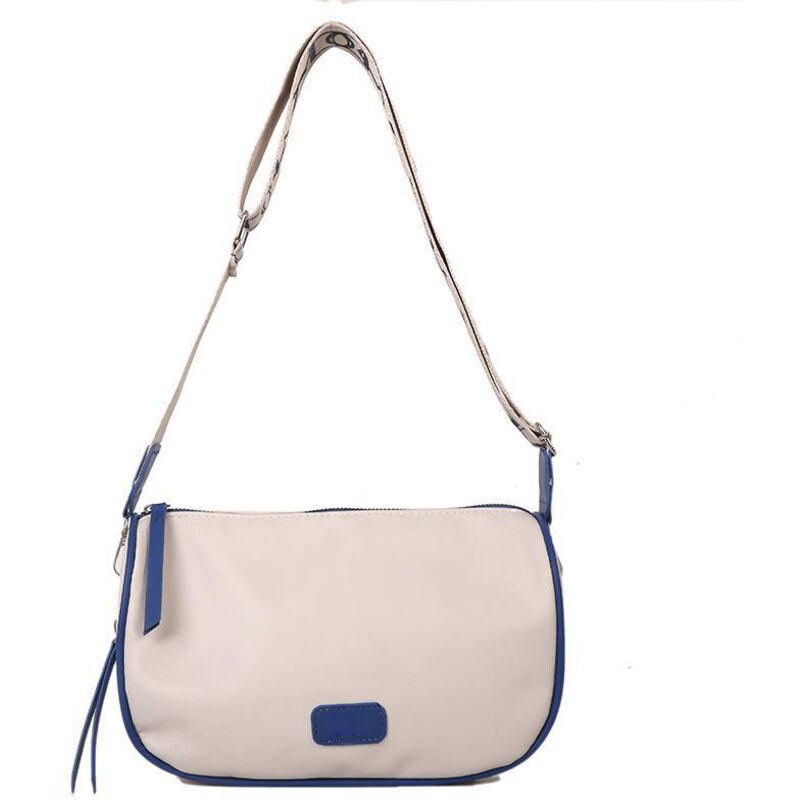 Image of Umhängetasche für Damen, lässig-eleganter Stil, einfarbig blau, trendige Handtasche für Damen
