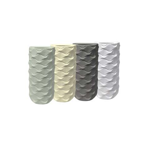UMIDIFICATORE CERAMICA SEMITONDO WICKER- - 4 colori assortiti - 12 pezzi XTRA