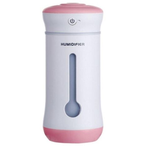 Umidificatore con ventola e luce - rosa
