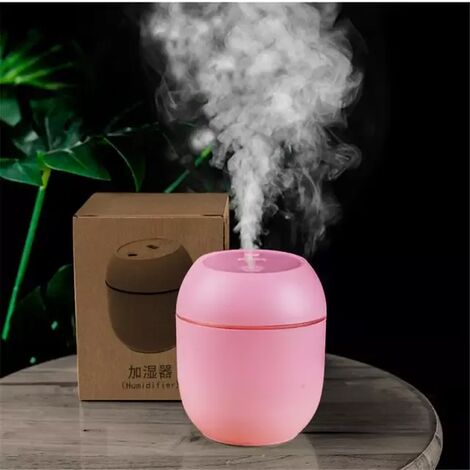 Diffusore di Olio Essenziale Umidificatore Aria USB con Umidificatore Portatile Leggero a LED Colorato per Auto Ufficio Casa 