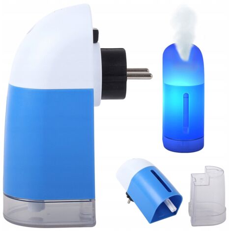 UMIDIFICATORE D'ARIA DIFFUSORE IONIZZATORE PROFUMATO LAMPADA LED SILENZIOSO 300ml 3W
