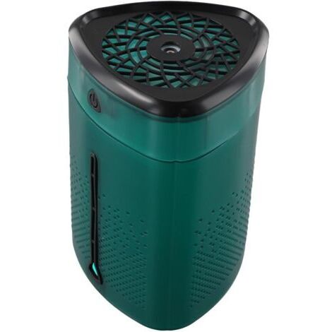 Umidificatore portatile USB da 1000 ml per casa e viaggi, funzionamento silenzioso con spegnimento automatico, 4 livelli di nebulizzazione, luce ambientale colorata, design triangolare