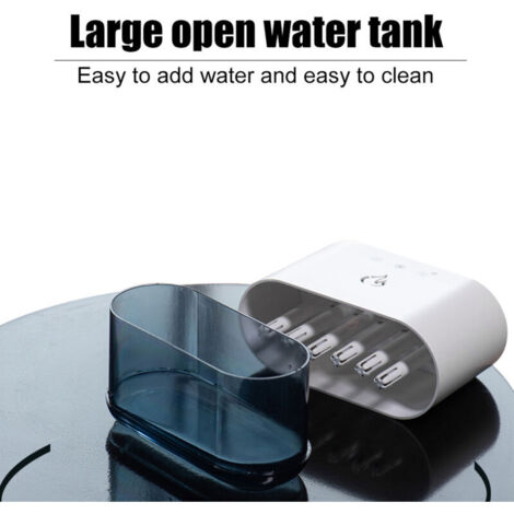 Umidificatore SJLERST da 900 ml con sensore sonoro dinamico, nebulizzazione a 6 velocità, timer di 10 ore e funzione di controllo vocale (bianco)