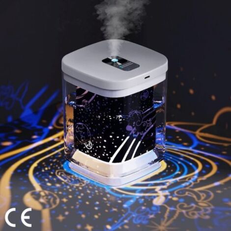 Umidificatore ultra silenzioso - Capacità compatta da 1000 ml con luce notturna - Due modalità di nebulizzazione - Spegnimento automatico - 2 filtri inclusi - Ideale per la cameretta del bambino e per