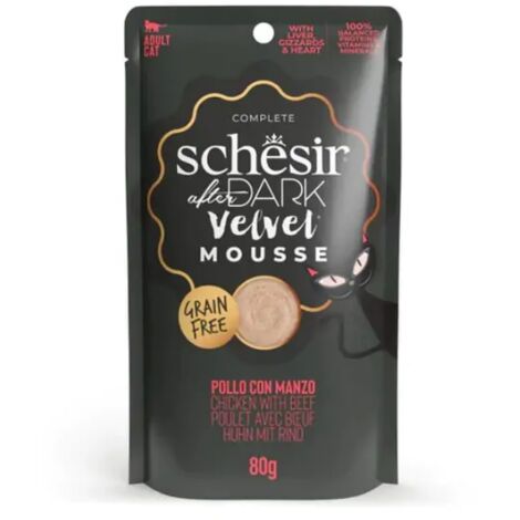 Umido Gatto - Schesir Busta 80gr After Dark Pollo e Manzo