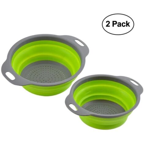 UMIWE Passoire en Silicone Pliable lot de 2 Vert