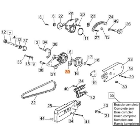 Umlenkriemenspanner Modelle 962TTA 963TTA ORIGINAL EMAK 52010036