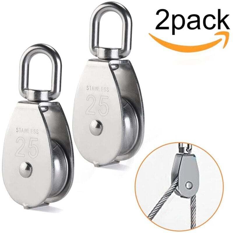 Image of Umlenkrolle aus Edelstahl 304, M25, Heberolle, 150 kg, 2 Stück