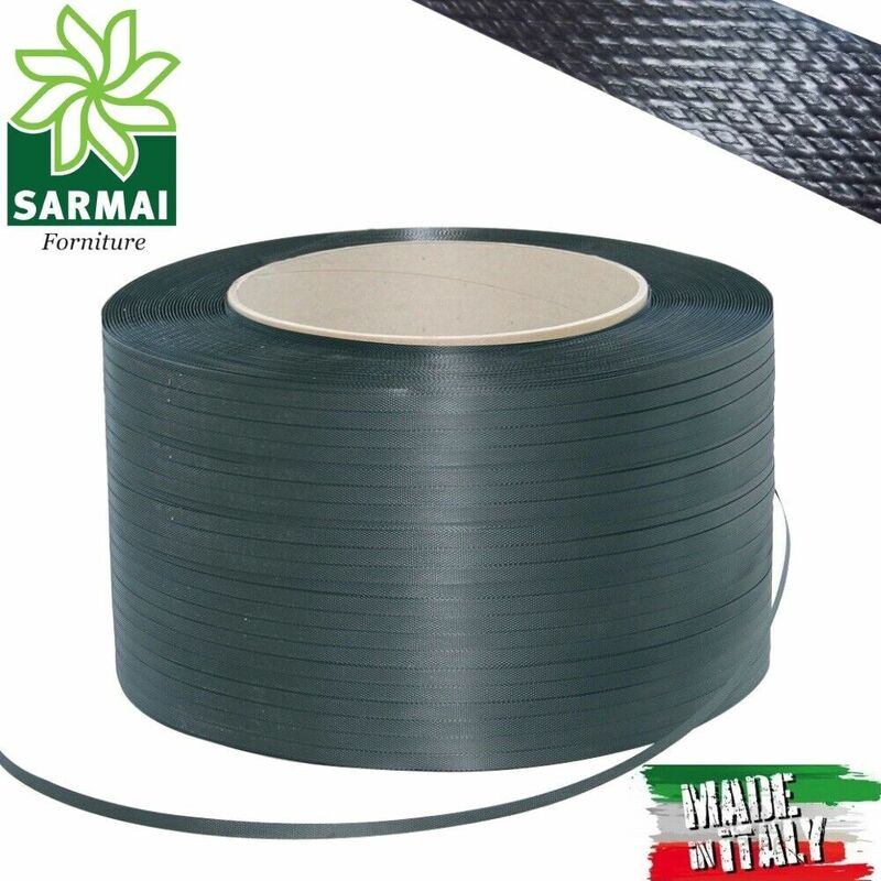 Bricolife - Umreifungsband PP-Band Kunststoffband Packband 900 m 12mm 0,5 mm Kern 62 mm