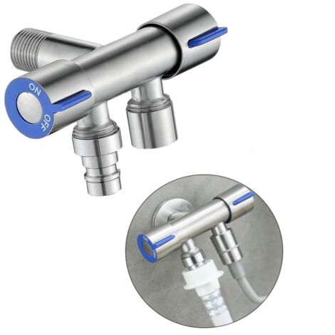 Umschaltventil Eckventil Messing Universal 1/2" Steuerabsperrventil mit Griff für Duschkopf Toilette, Waschmaschine, Toilette, Garten