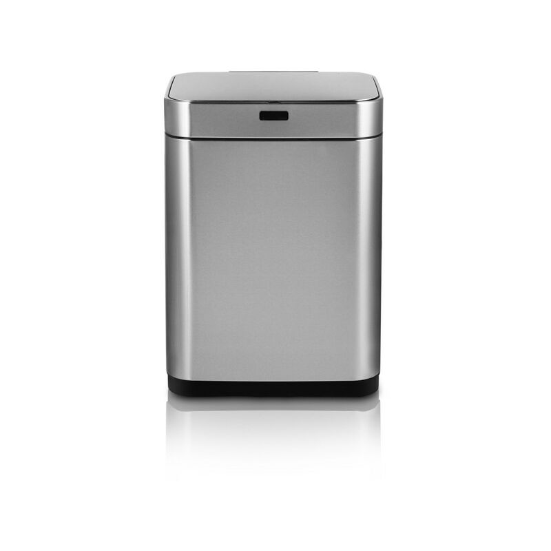 

UMUZI CLEANING Cubo de cocina doble 60L color Plata, cubo doble antiolor, cubos dobles con Sensor Reciclaje y basura