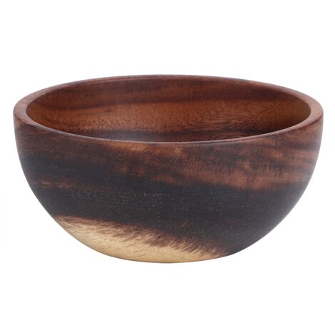 Umweltfreundliche Holzschüssel (22 x 7,5 cm) für Salat, Obst und zum Servieren, langlebiger Lebensmittelbehälter für die Küche