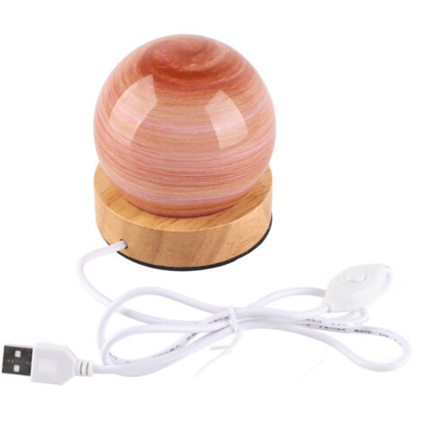 Umweltfreundliche Planetenlampe [Stufenlos dimmbar, dreifarbig] Sonnenuntergangs-Stimmungslampe, 250 g, Holz/Glas, 8 cm/14 cm, 1x Planetenlampe