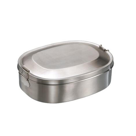 Umweltfreundliche Vesperdose „Break“ mattierter Edelstahl Lunchbox Wiederverwendbare Lösung für ihr Pausenbrot Klein 16 x 12 x 5,5 cm