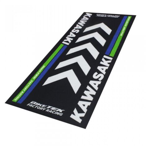 Umweltmatte biketek garage matt schwarz weiß grün blau für