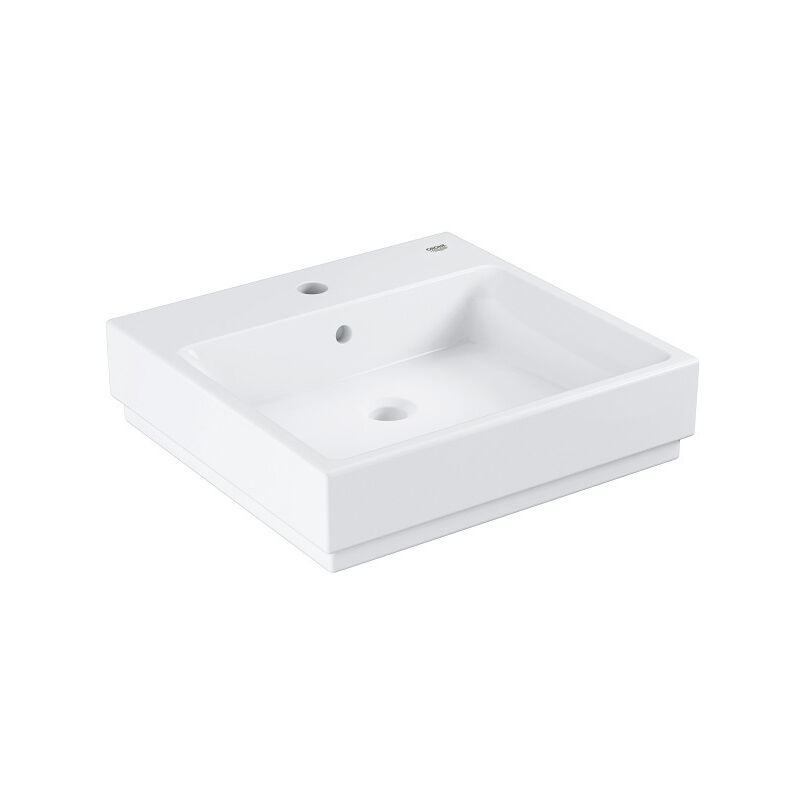 Cube Ceramic Counter top Basin 50cm, alpine white (3947800H) - Grohe