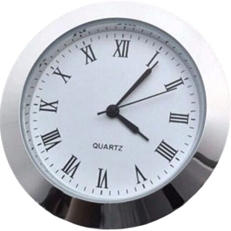 Un cadran rond remplace la mini-horloge d'origine à chiffres romains, avec un décor de chambre métallique (argenté)