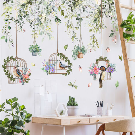 Papel tapiz de hojas de palma, plantas verdes, para pegar y pelar, mural de  pared grande con hojas para sala de estar, dormitorio, TV y sofá, fondo de