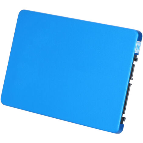 Un disque SSD de 2,5 pouces avec correction automatique intelligente des erreurs et un disque dur métallique bleu de 16 Go pour le stockage des données.