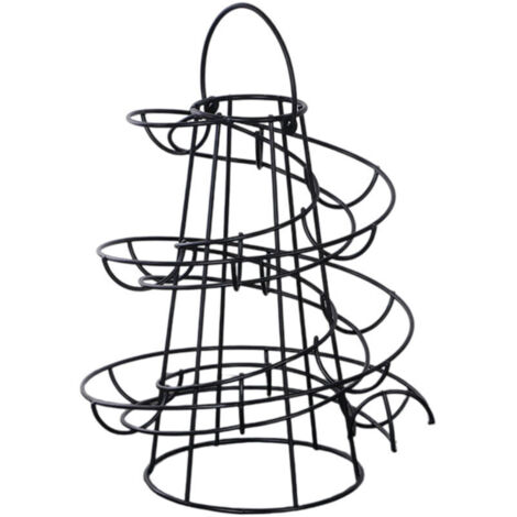Un distributeur d'œufs en spirale, un support à œufs robuste, un séchoir et un support de rangement pour plan de travail (noir).