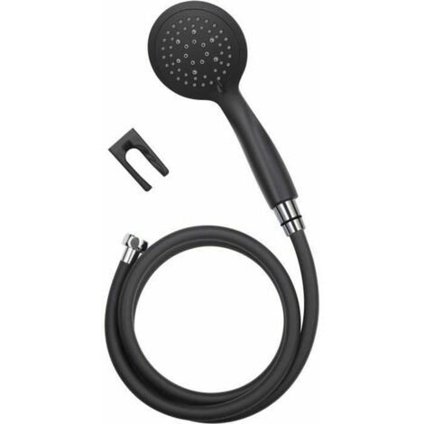 Un doccino con tubo per dirigere il getto Rousseau Combiflex Hebe Nero Nero opaco PVC ABS 150 cm 5 Posizioni