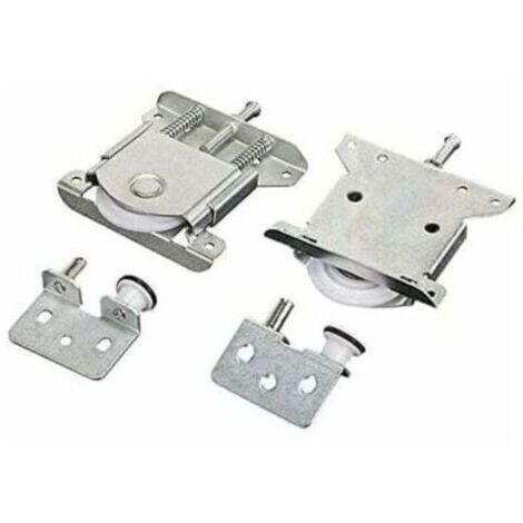 Un ensemble de 2 roulettes pour porte de placard coulissante, pièces de rechange pour porte de placard coulissante, roues, roulettes, rails de glissement, avec une capacité de charge de 30 kg.