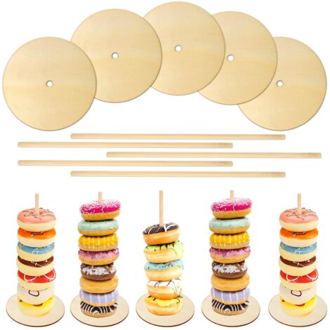 Un Ensemble de 5 décorations de fête de Support de gâteau en Carton Support de Beignet pour la décoration de dîner de Famille