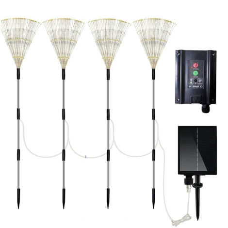 Un ensemble de 5 lampes décoratives solaires, comprenant des lampes de patio, des lampes de jardin et des lampes colorées  120 ampoules LED  télécommande  8 modes d'éclairage  étanchéité IP65
