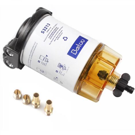 Un ensemble de filtre à carburant automobile/marin de 222 mm de long, séparateur huile-eau S3213, filtre séparateur carburant-eau.