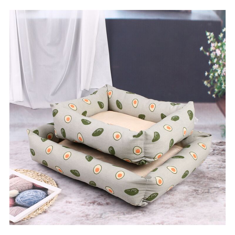 Un ensemble de matelas de refroidissement d'été pour animaux de compagnie de petite et moyenne taille - très doux, auto-chauffant et respirant (gris)