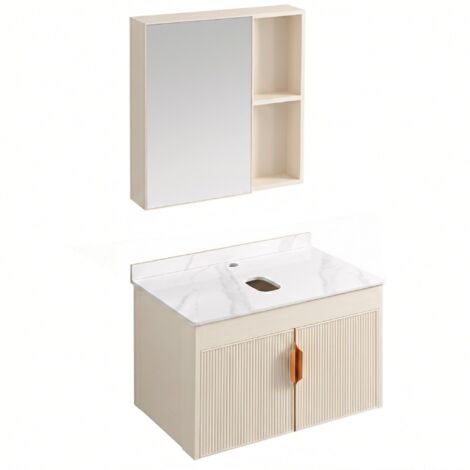 Un Ensemble De Meubles De Salle De Bain Avec Un Comptoir Rea Top Aa147 Modo 60Cm Beige