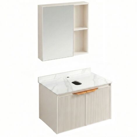 Un Ensemble De Meubles De Salle De Bain Avec Un Comptoir Rea Top Aa18 Marti 60Cm Beige