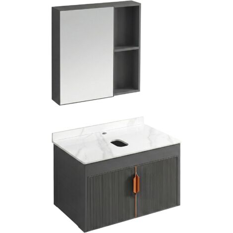 Un Ensemble De Meubles De Salle De Bain Avec Un Comptoir Rea Top Aa18 Marti 60Cm Grey