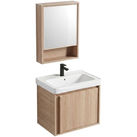 Un Ensemble De Meubles De Salle De Bains Avec Un Lavabo Rea Gama T25023 Bxm 50Cm Brown