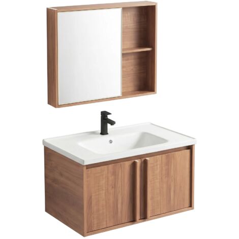 Un Ensemble De Meubles De Salle De Bains Avec Un Lavabo Rea Gama T25023 Hhl 70Cm Brown