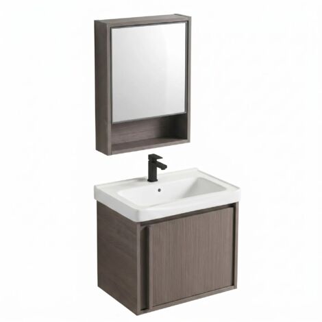 Un Ensemble De Meubles De Salle De Bains Avec Un Lavabo Rea Gama T25023 Kjm 50Cm Brown