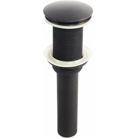 Un-fendue bassin évier Robinet Poussez Pop-Up Cliquez Clack Maker Bouchon Stopper sans débordement fait (Noir)