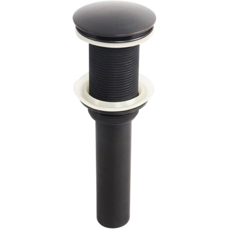Un-Fendue Bassin évier Robinet Poussez Pop-Up Cliquez Clack Maker Bouchon Stopper sans débordement Fait (Noir)