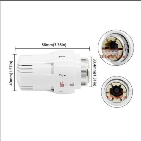 Un jeu de 6 robinets thermostatiques intelligents pour radiateurs – protection antigel – capteur de niveau – robinets de remplacement pour petits radiateurs
